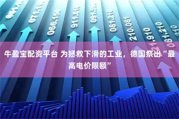 牛盈宝配资平台 为拯救下滑的工业,德国祭出“最高电价限额”