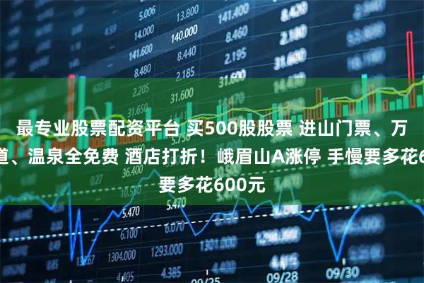 最专业股票配资平台 买500股股票 进山门票、万年索道、温泉全免费 酒店打折!峨眉山A涨停 手慢要多花600元